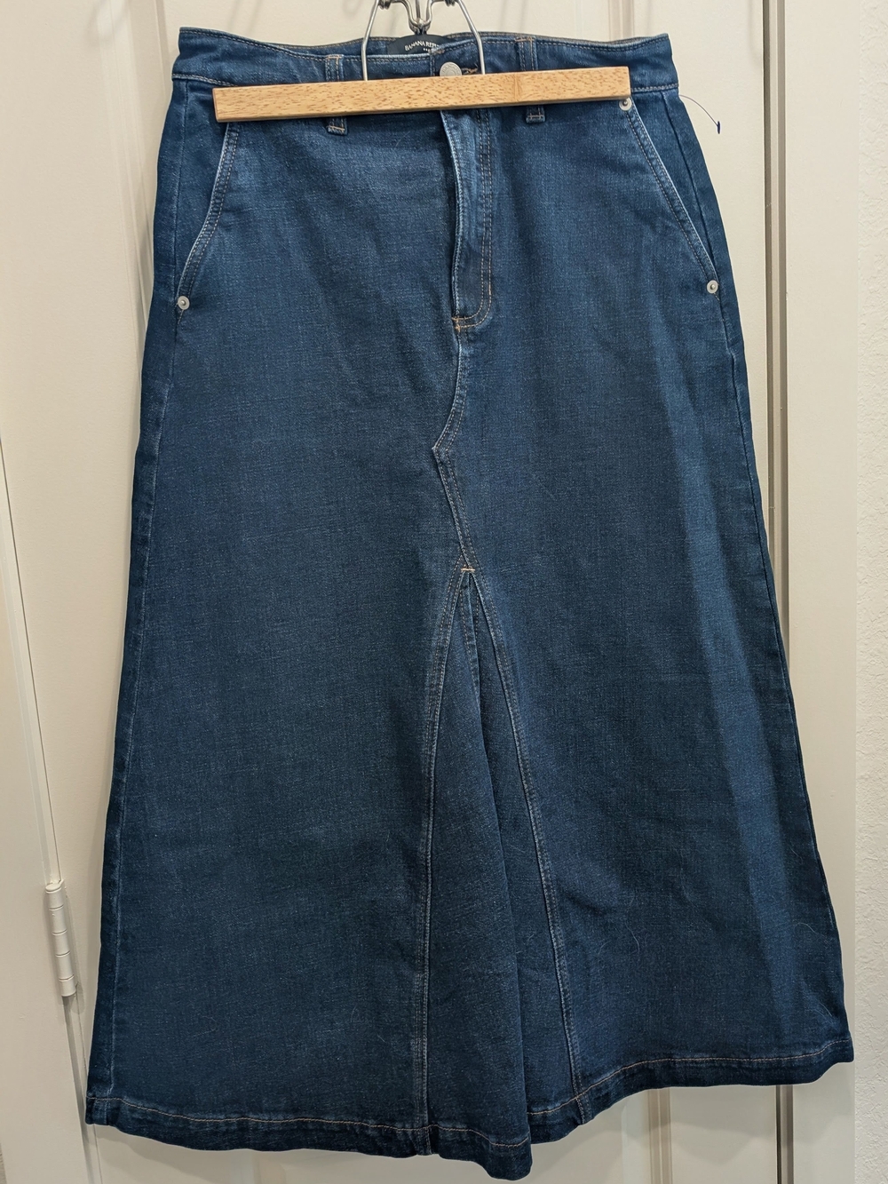 Banana Republic Dark Blue Denim Midi Skirt